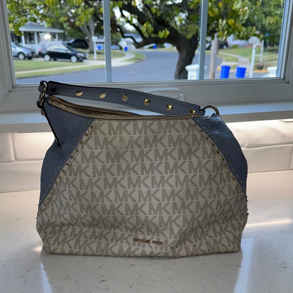 Michael Kors Black and Cream Hobo Bag